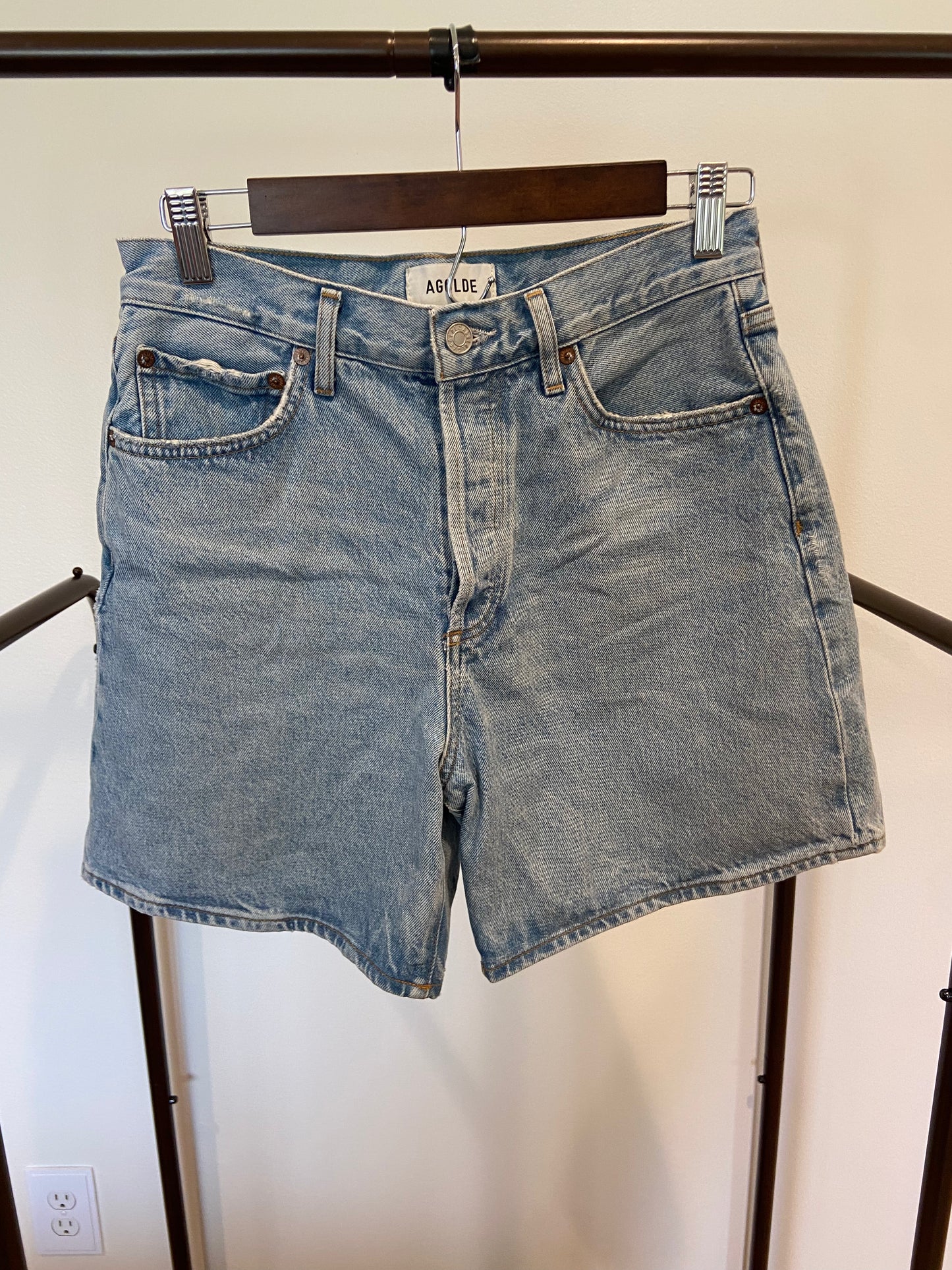 Agolde Dame Short High Rise Baggy Denim Shorts size 26