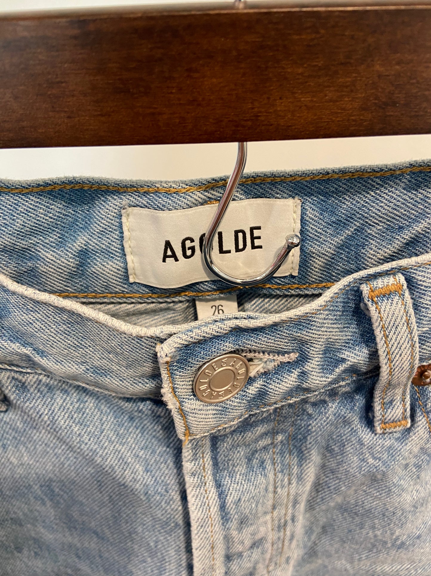 Agolde Dame Short High Rise Baggy Denim Shorts size 26