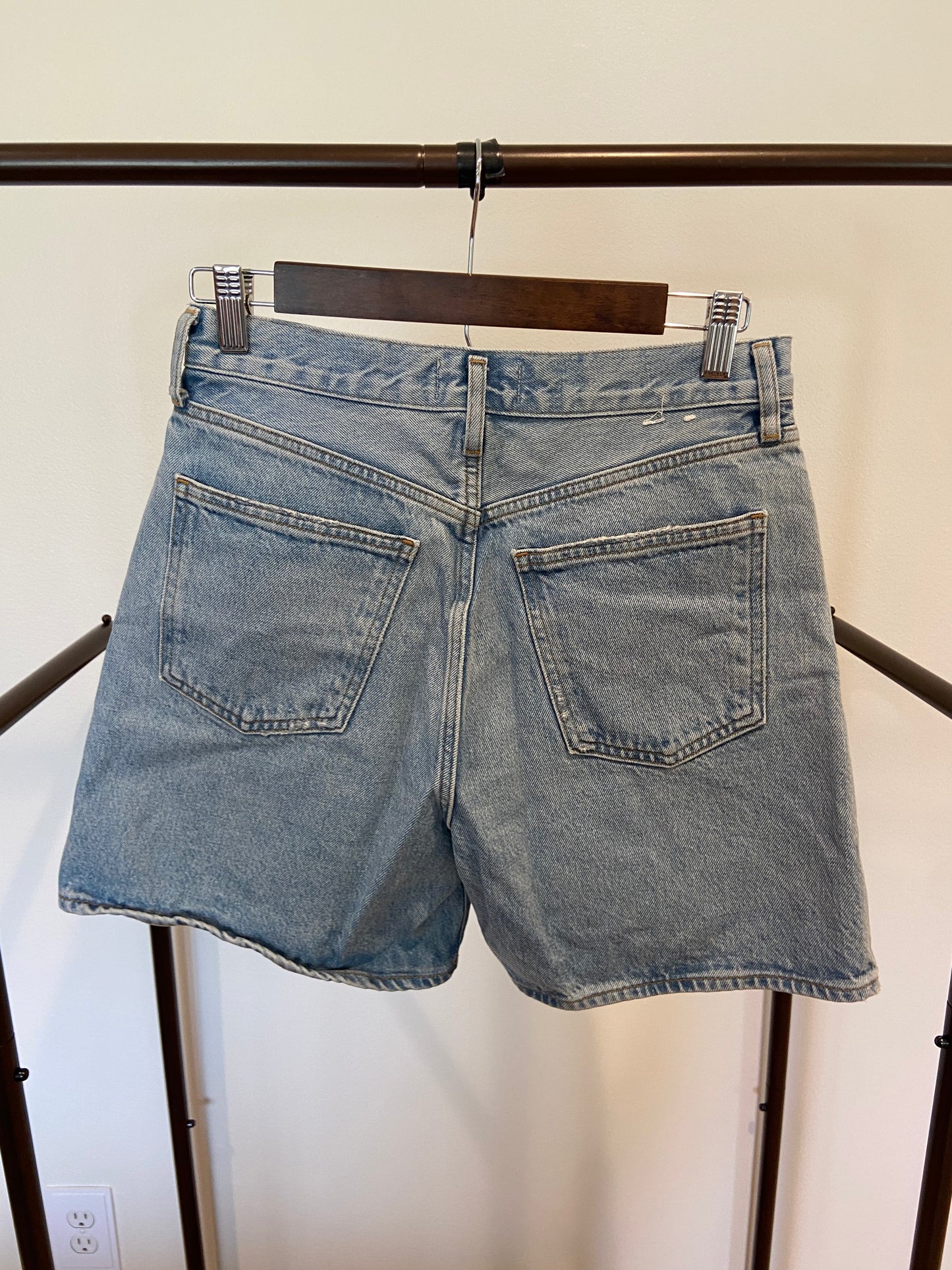 Agolde Dame Short High Rise Baggy Denim Shorts size 26