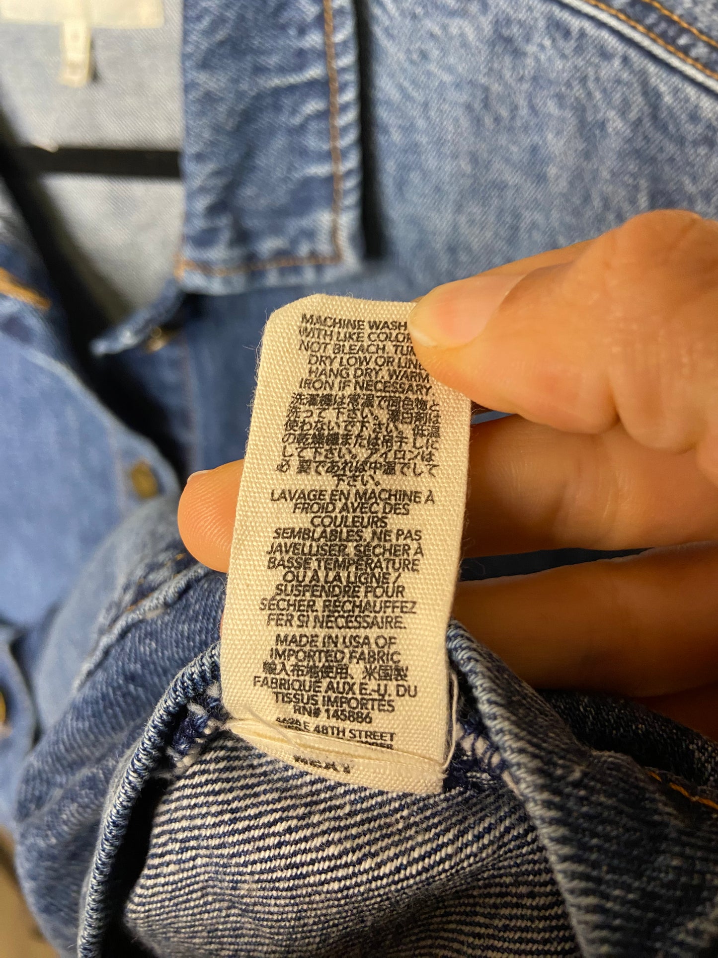 The Great The Blouson Sleeve Chore Denim Jean Jacket size L