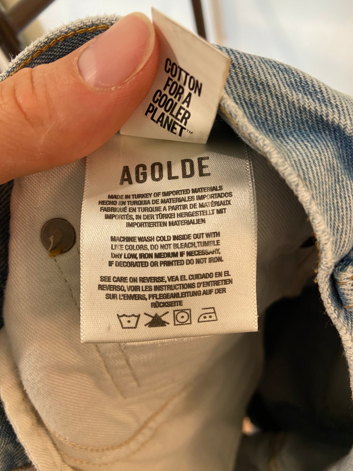 Agolde Dame Short High Rise Baggy Denim Shorts size 26