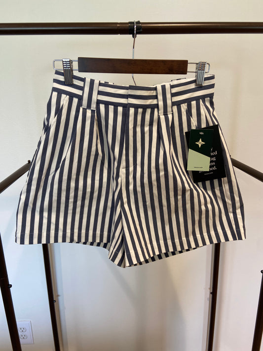 Tuckernuck Blue and White Stripe Canvas Briggs Safari Short size XS