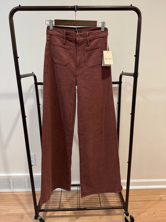 Mother The Patch Pocket Undercover Sneak Wide-Leg Jeans size 24