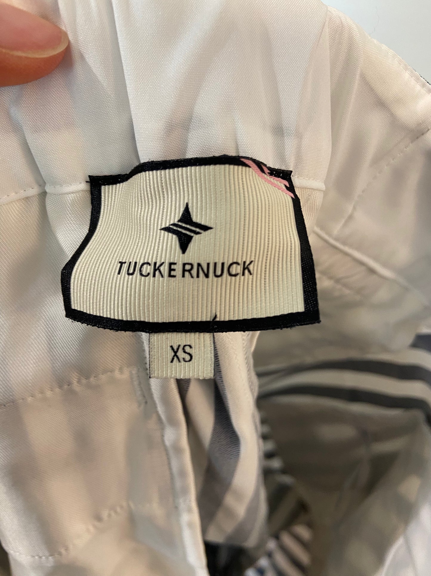 Tuckernuck Blue and White Stripe Canvas Briggs Safari Short size XS