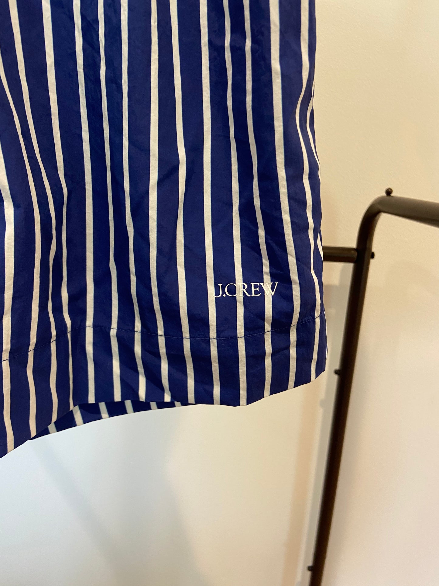 J. Crew Smocked Waist Short in Blue Stripe size S