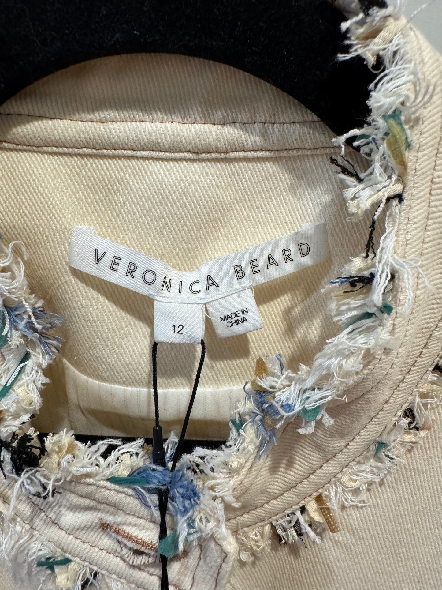 Veronica Beard Darren Jacket in Tweed Ecru Multi size 12