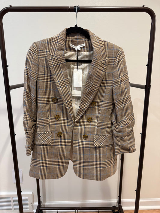 Veronica Beard Beacon Dickey Jacket in Camel/Steel size 4