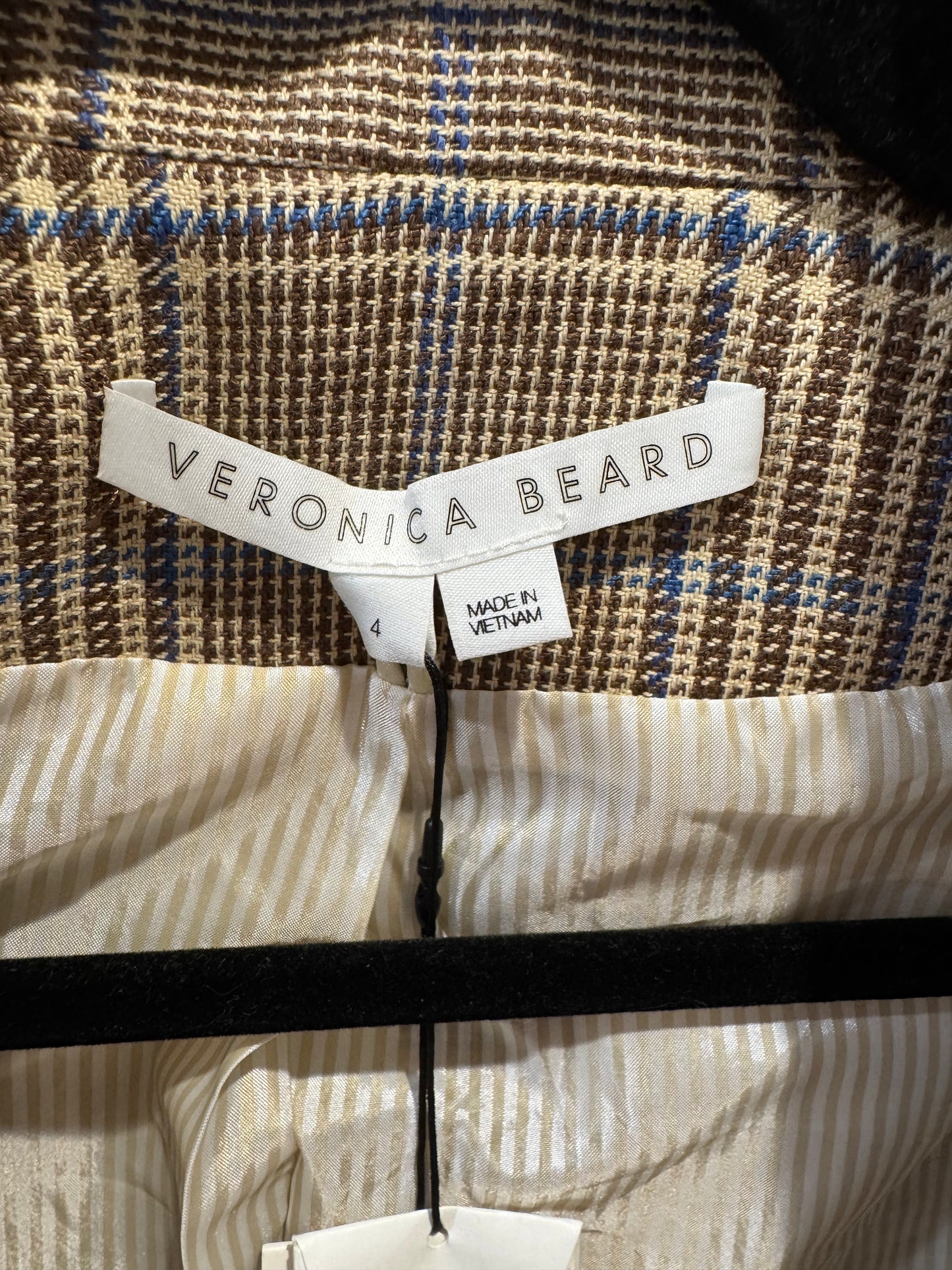 Veronica Beard Beacon Dickey Jacket in Camel/Steel size 4