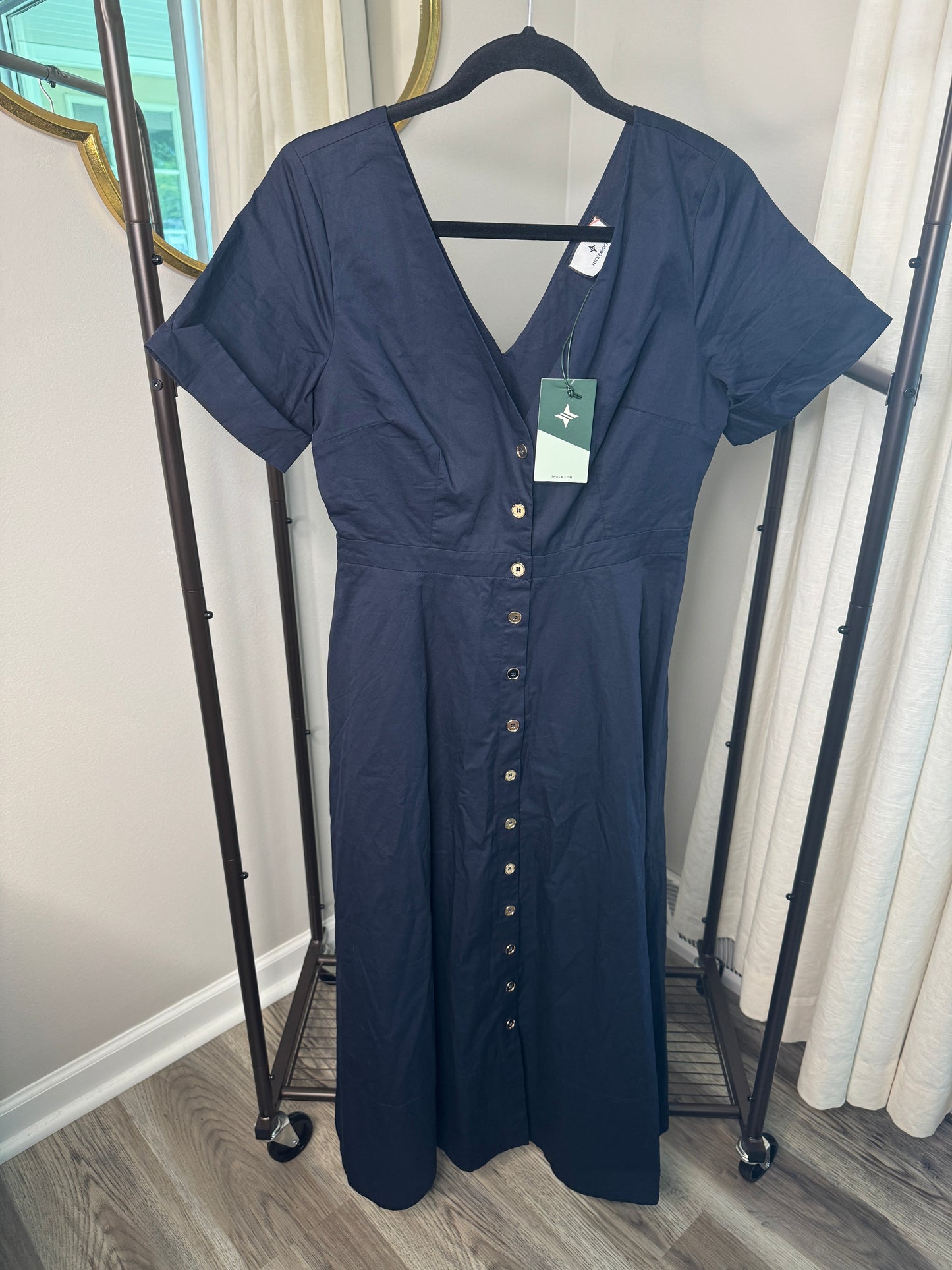 Tuckernuck Navy Kate Midi Dress size M