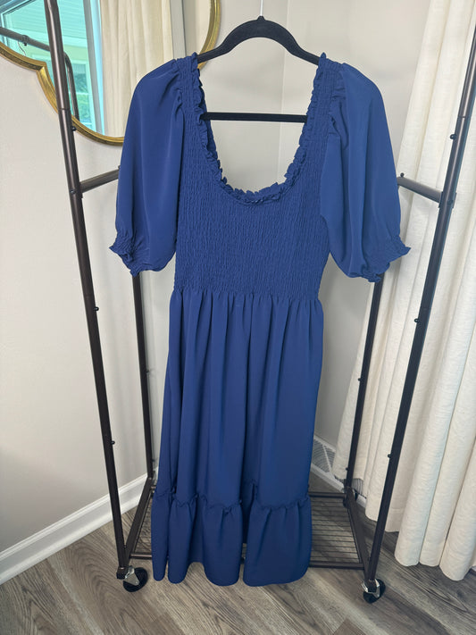 Hill House Louisa Crepe Midi Dress size L