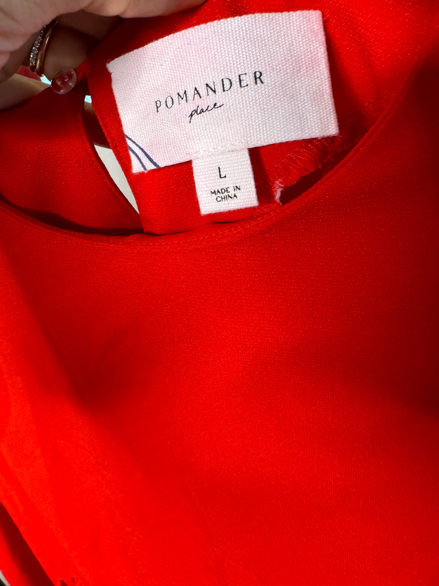 Pomander Place Carlota Red Blouse size L