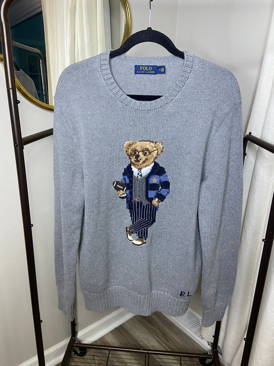 Polo Ralph Lauren Football Bear Sweater size M