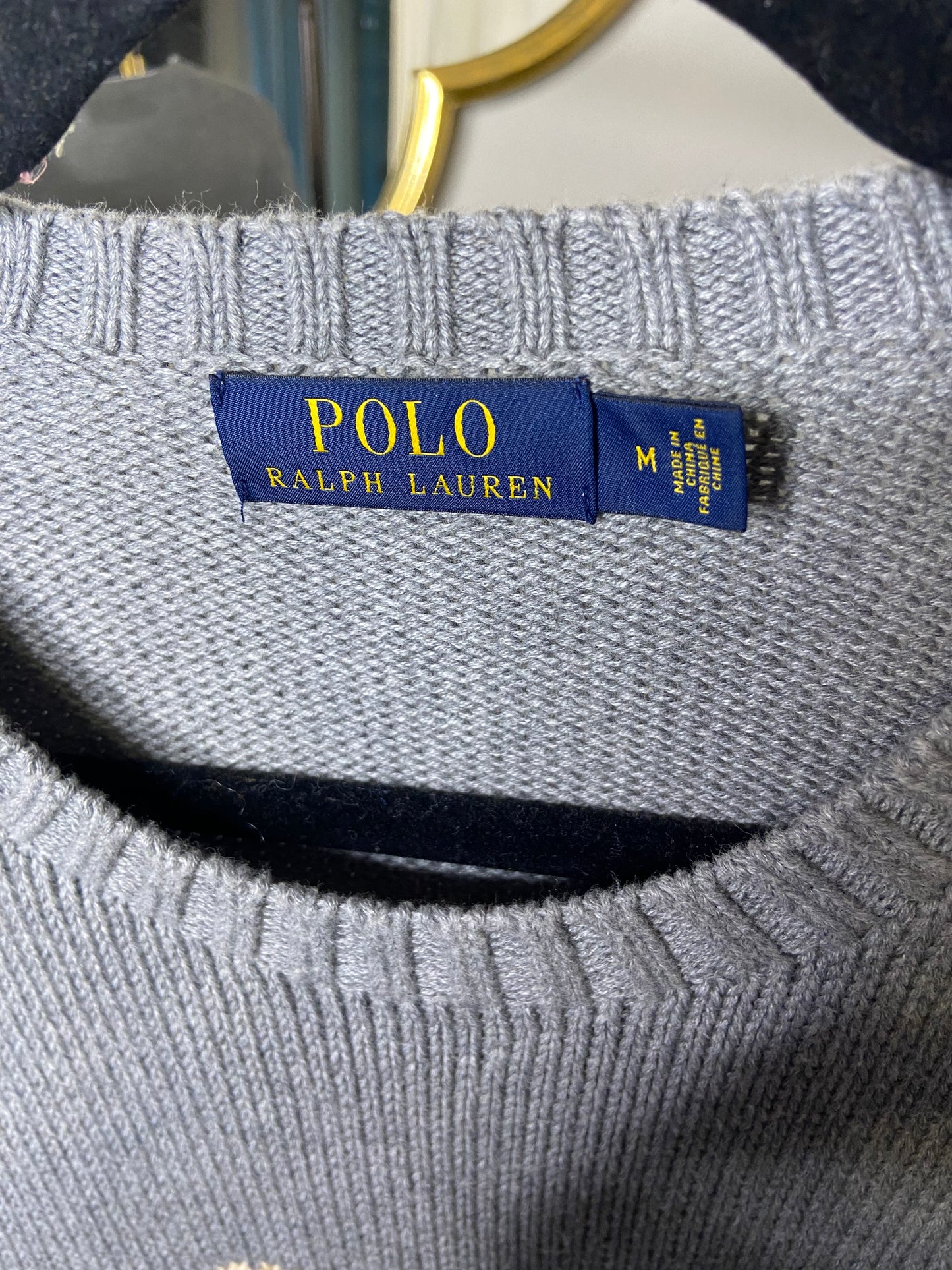Polo Ralph Lauren Football Bear Sweater size M