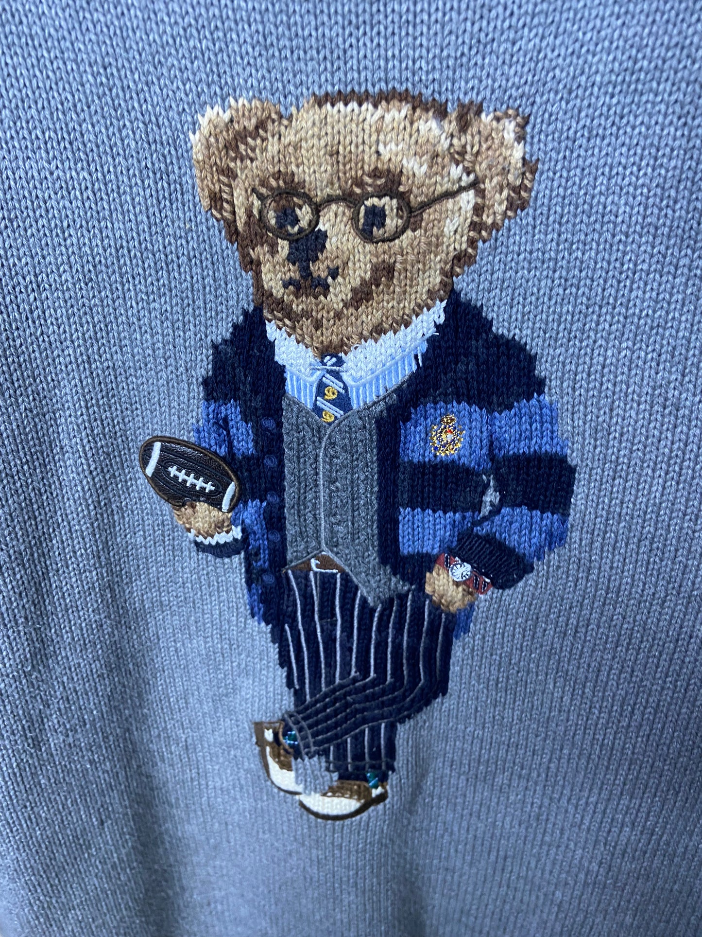Polo Ralph Lauren Football Bear Sweater size M