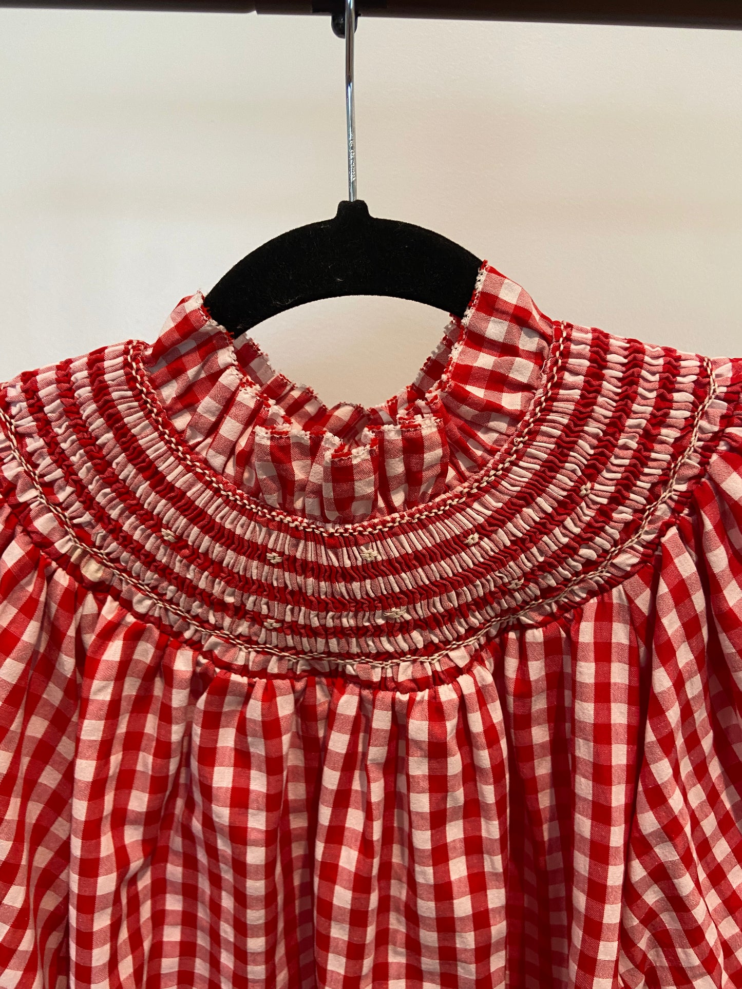 Hunter Bell Hayes Blouse Red Gingham size L