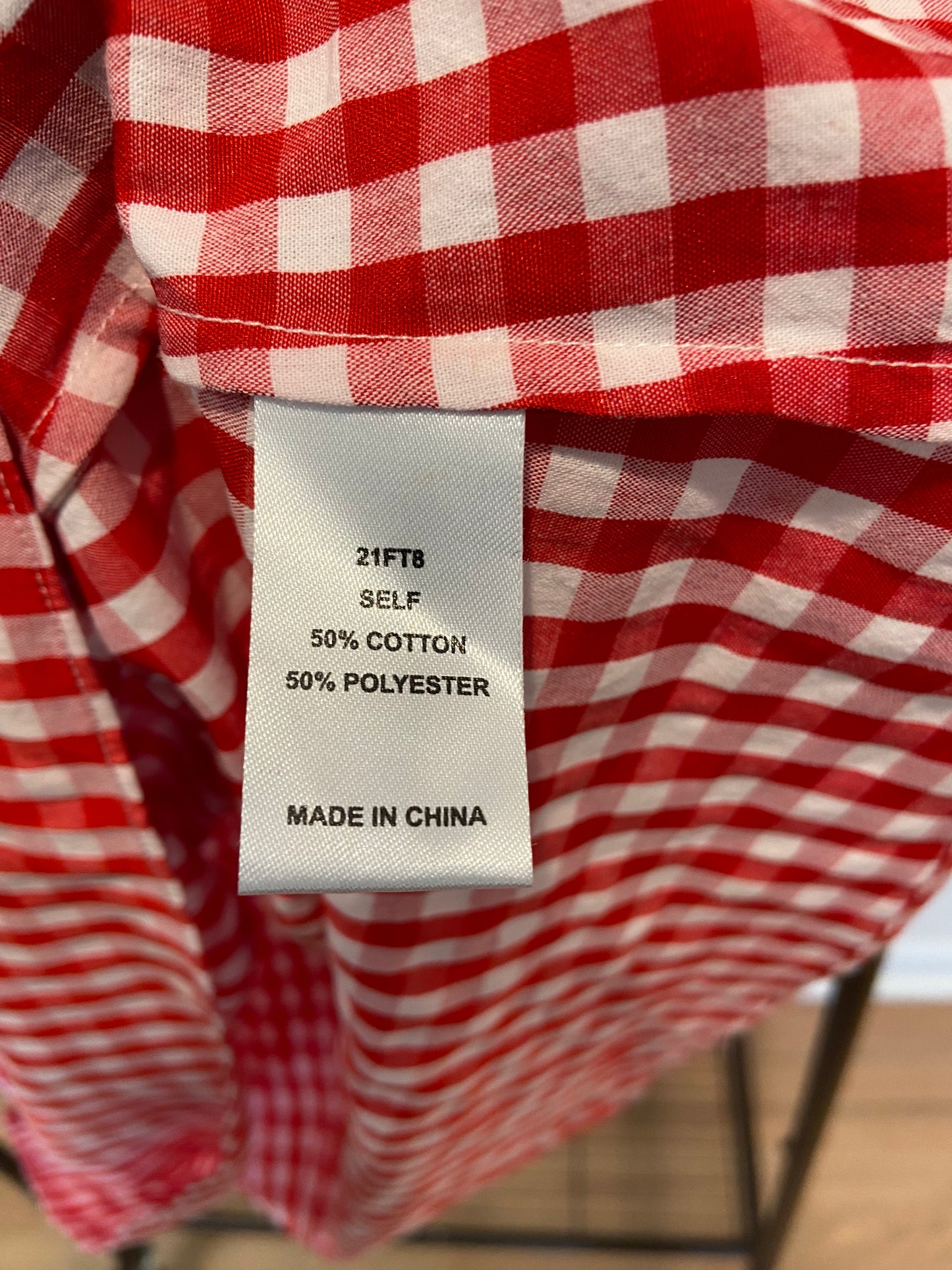 Hunter Bell Hayes Blouse Red Gingham size L