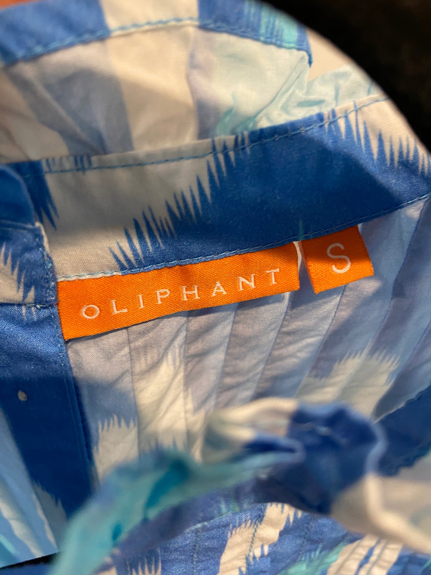 Oliphant Pintuck Ruffle Top size S