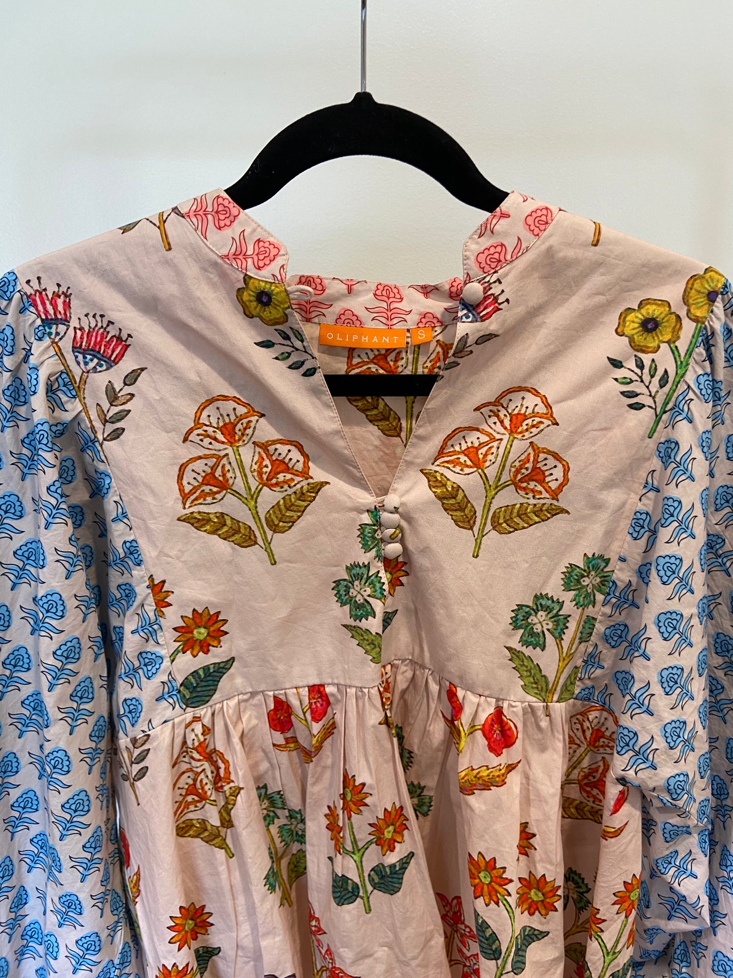 Oliphant Mandarin Balloon Top Provence Blue size S