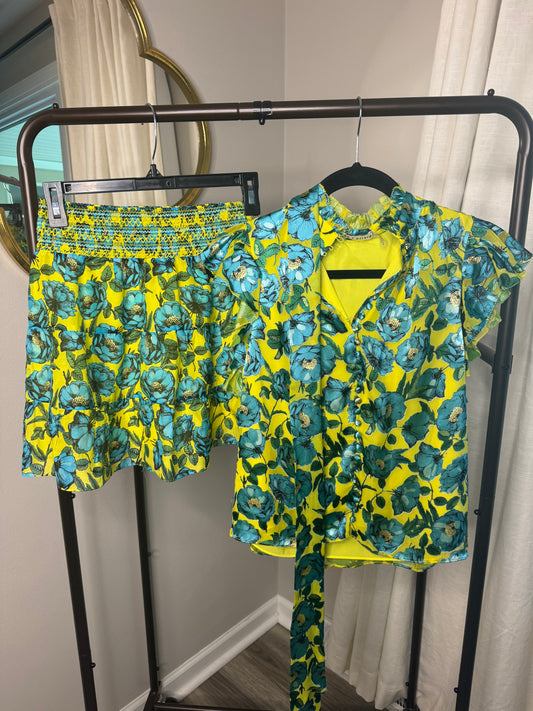 Alice and Olivia Silk Skirt Set size XS