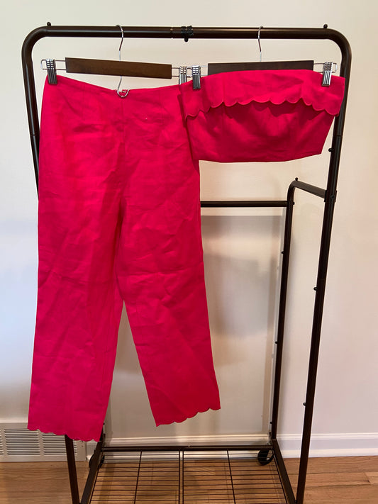 Reformation Set Linen Lizzi Top with Liam Linen Pant size 2