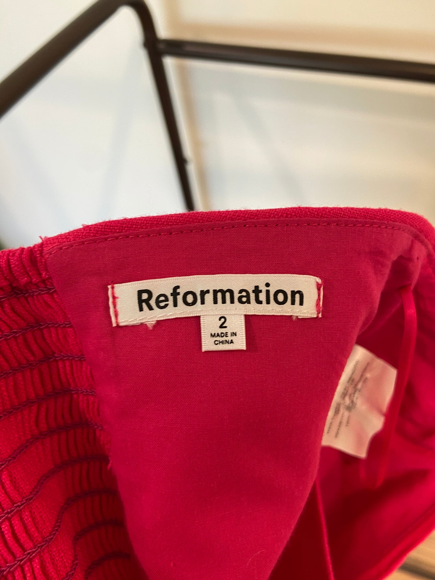 Reformation Set Linen Lizzi Top with Liam Linen Pant size 2