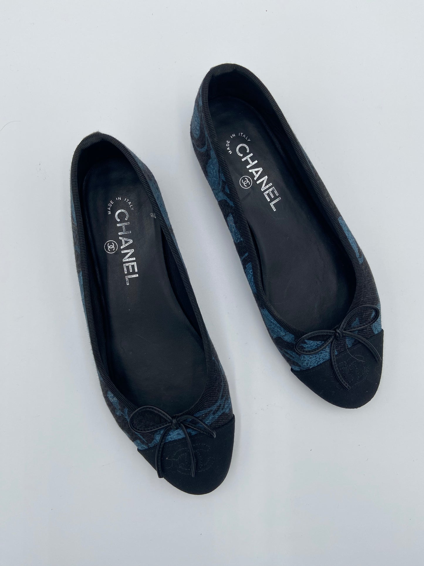 Chanel Denim Ballet Flats size 38.5