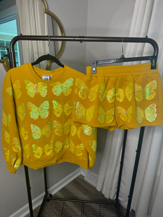 Queen of Sparkles Butterfly Sequin Set size XS/S