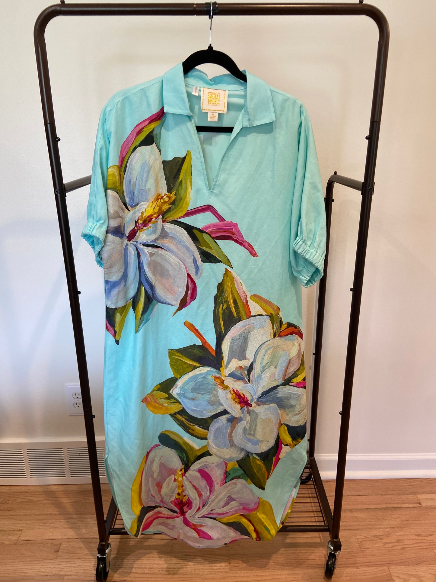 Emily McCarthy Poppy Linen Caftan Dress size M