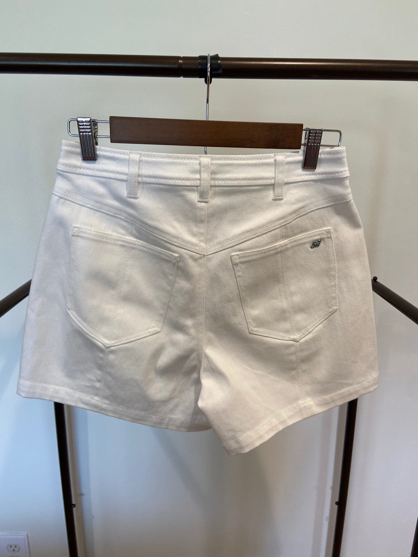 Cinq a Sept Brea Ditsy Dots Denim Shorts size 2