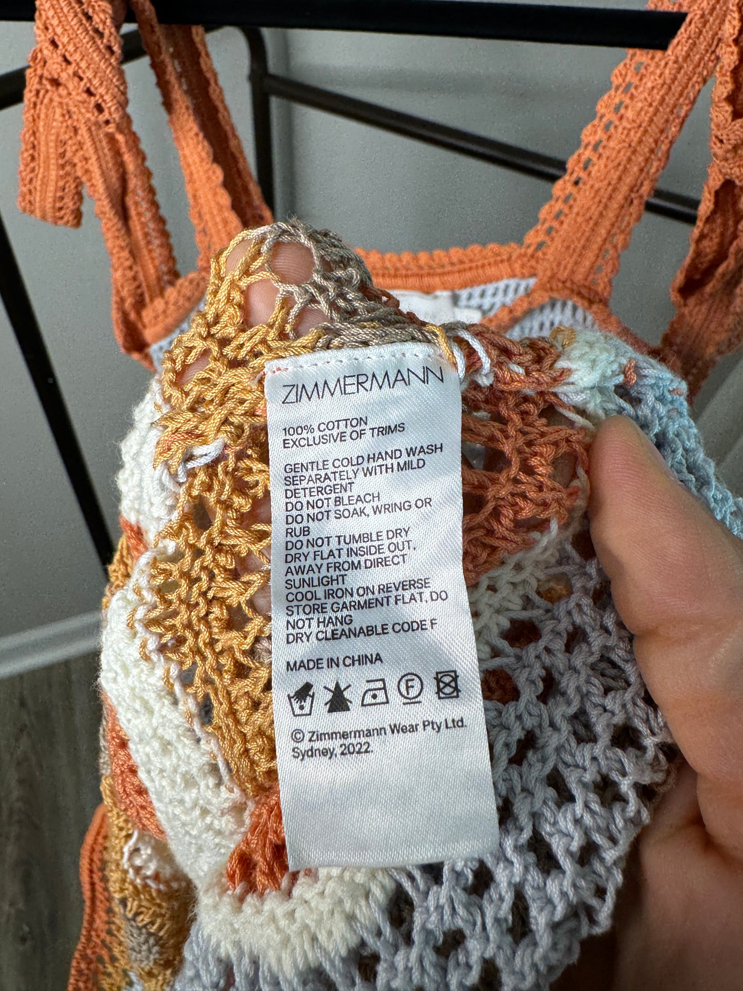 ZIMMERMANN Devi Crochet Mini Dress size US 6