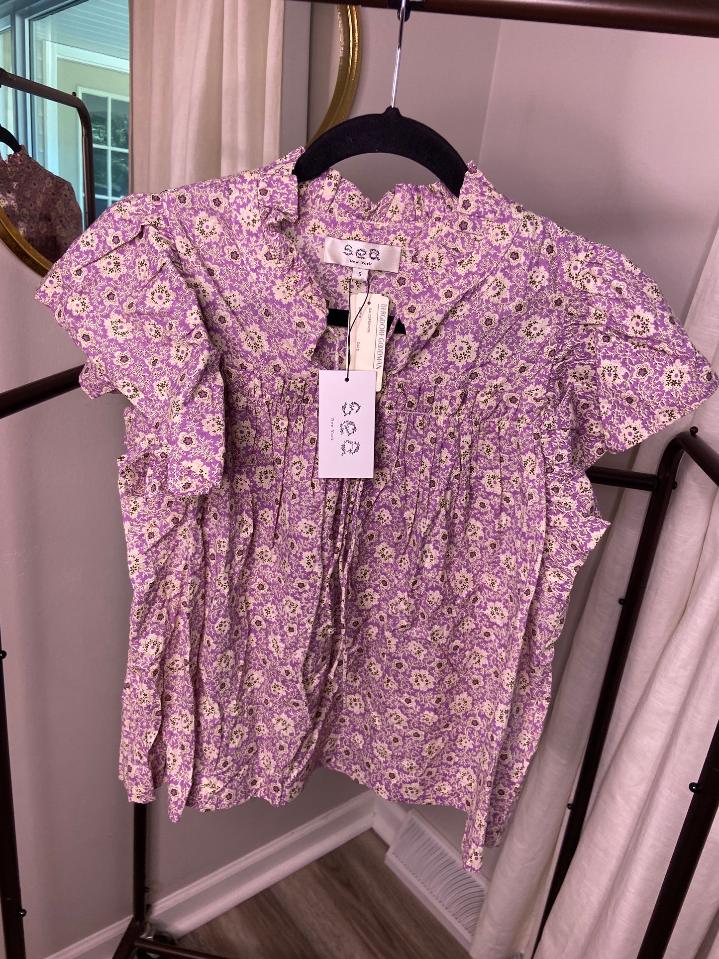 Sea New York Ida Ruffle Blouse size S