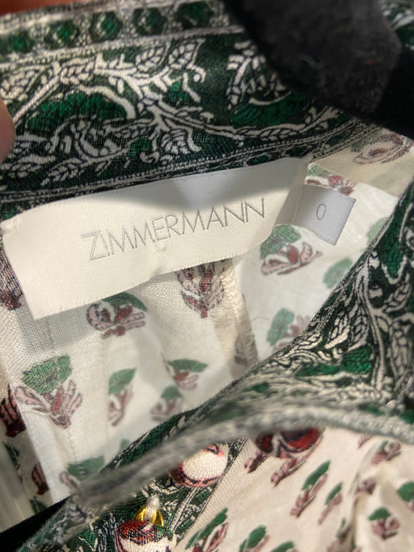Zimmermann Amari Emerald Buttoned Dress size AU 0 US 4