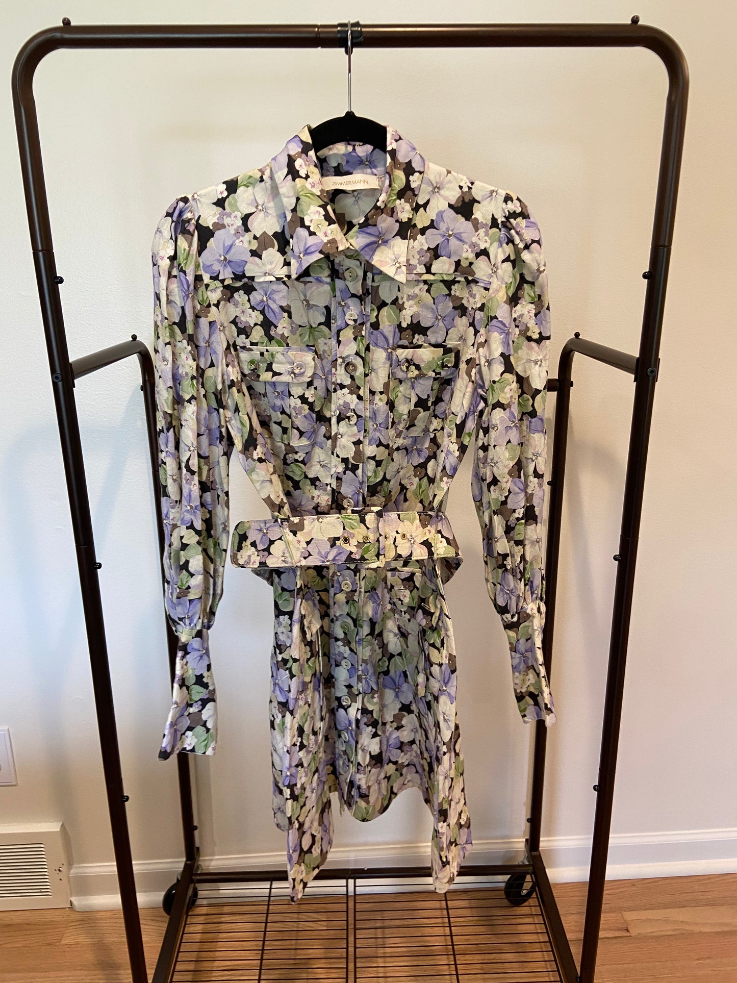 Zimmermann Ninety-Six Shirt Mini Dress size AU 2 - US 8