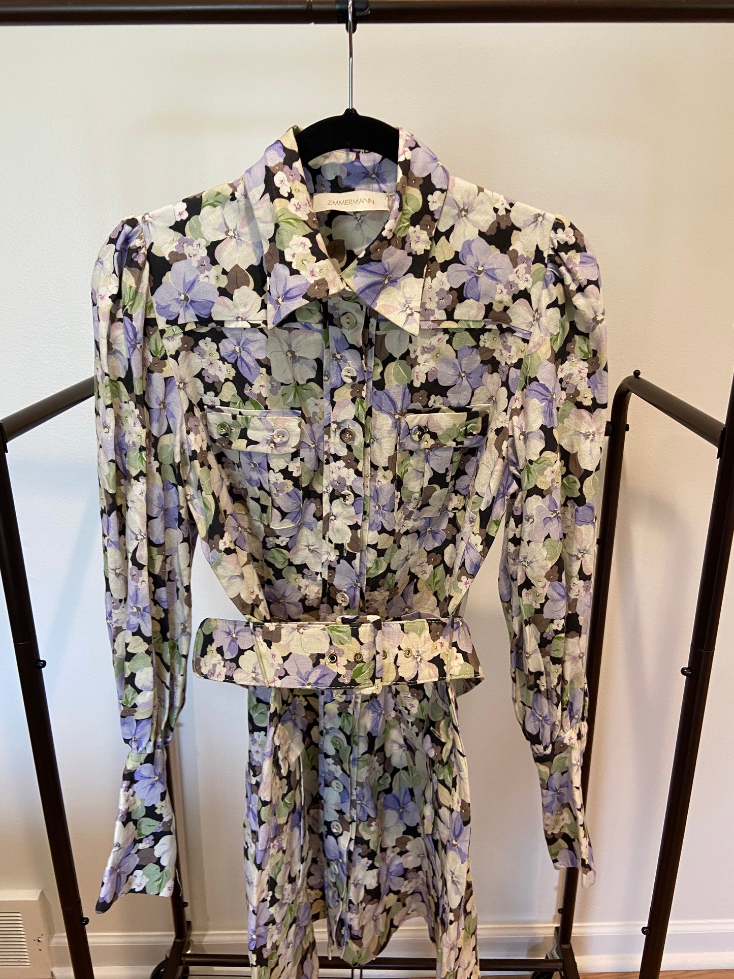 Zimmermann Ninety-Six Shirt Mini Dress size AU 2 - US 8
