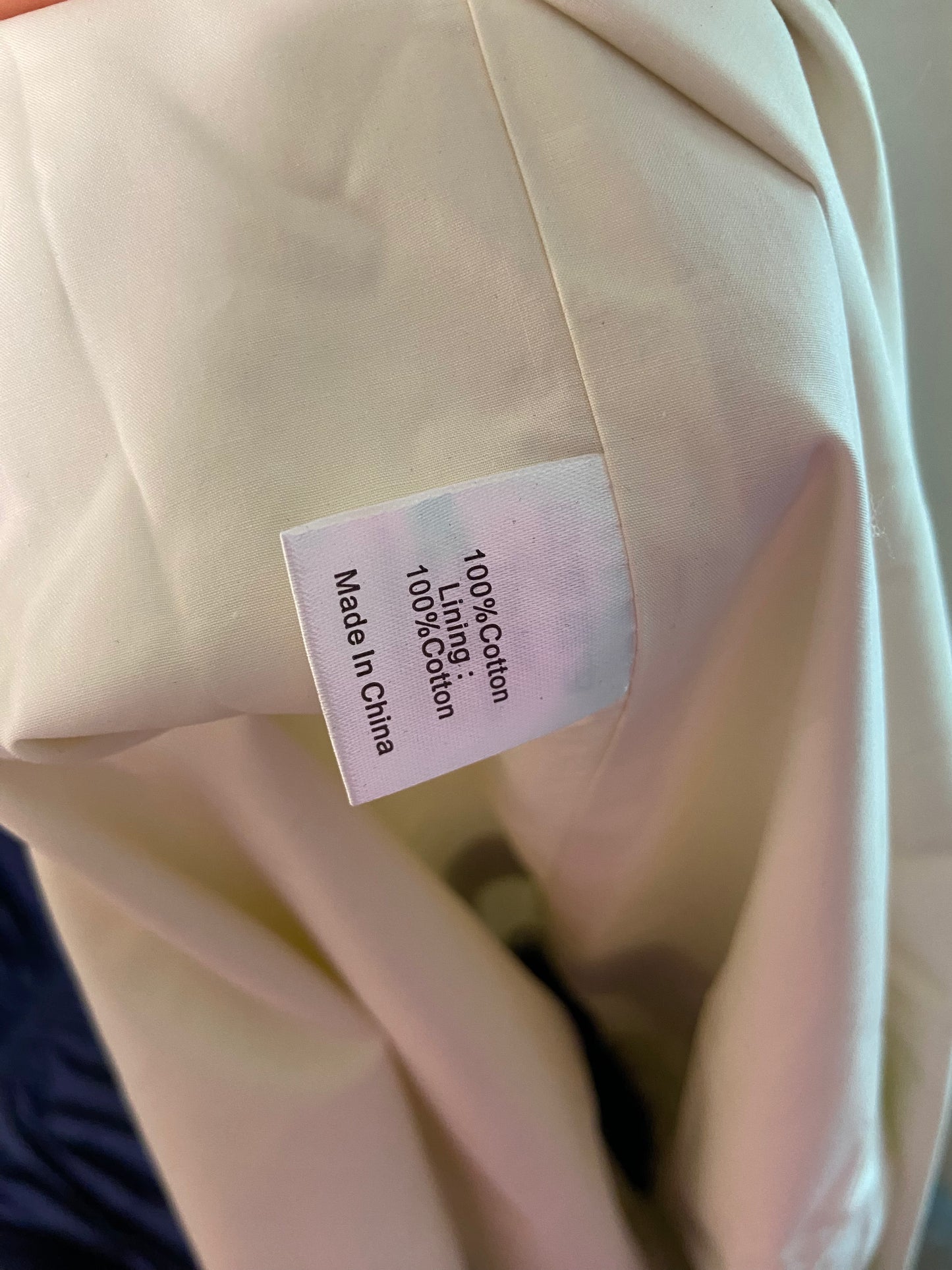 Tuckernuck Navy and Cream Cotton Mitchell Dress size S