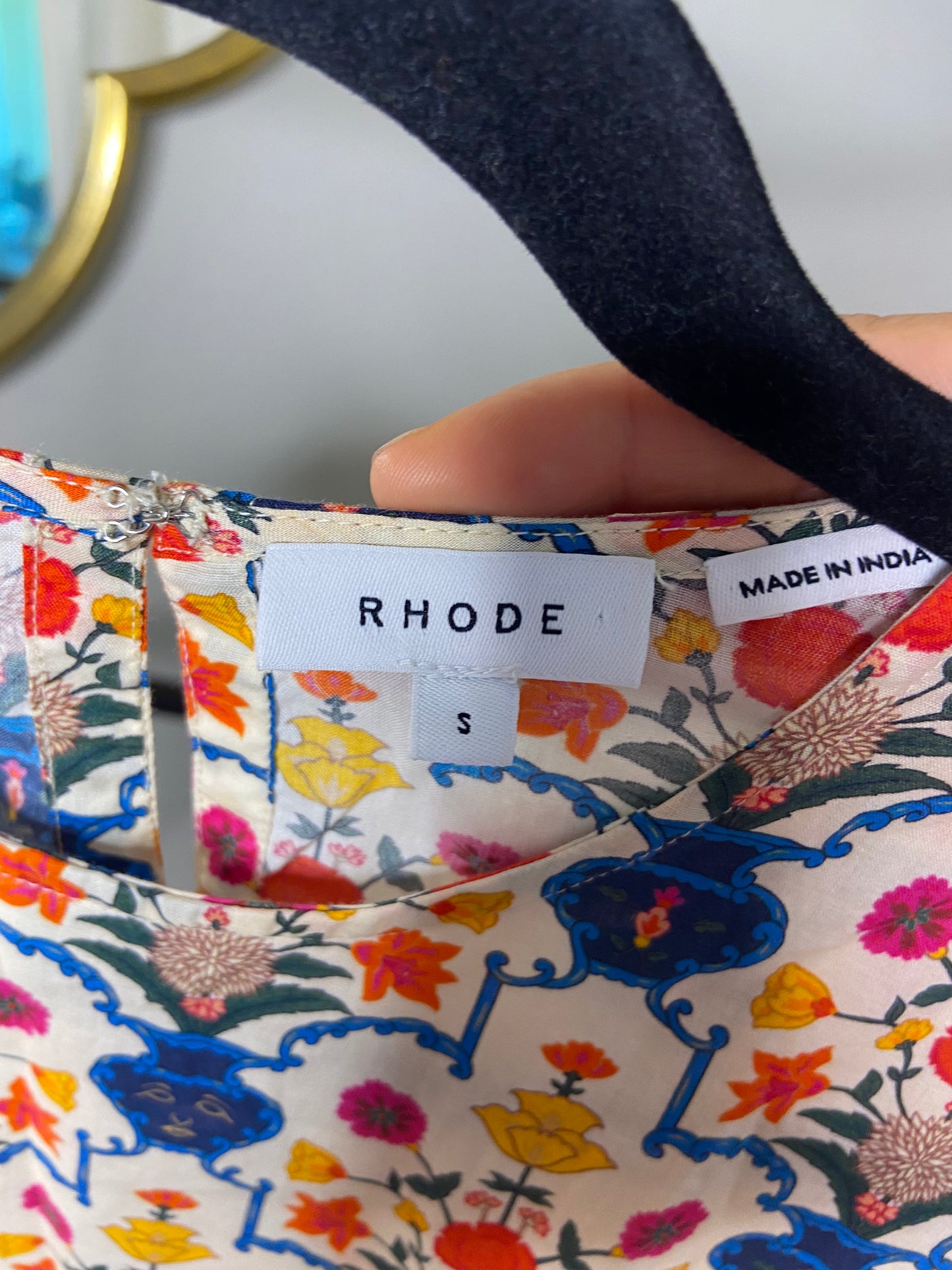 Rhode Ella Belted Floral Mini Dress In Harmony size S