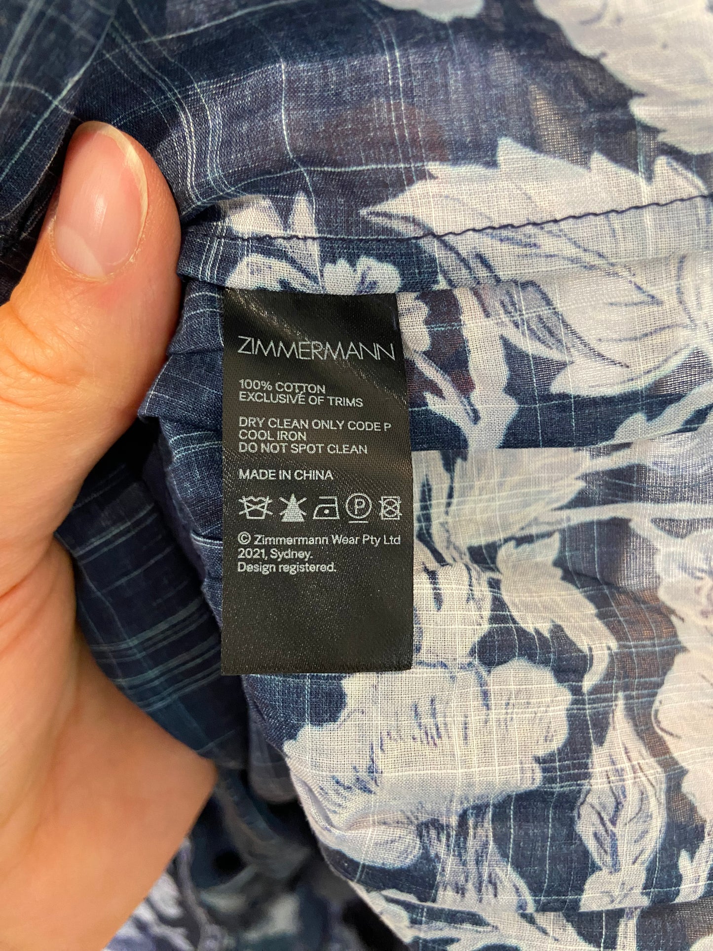 Zimmermann Aliane Floral-Print Cotton Wrap Dress size 0 US 4