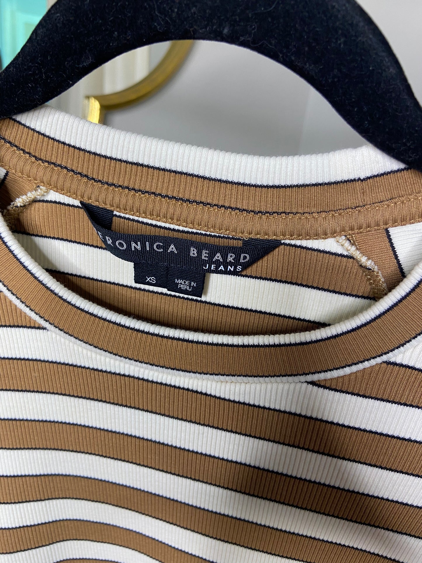 Veronica Beard Delano Striped Top size XS