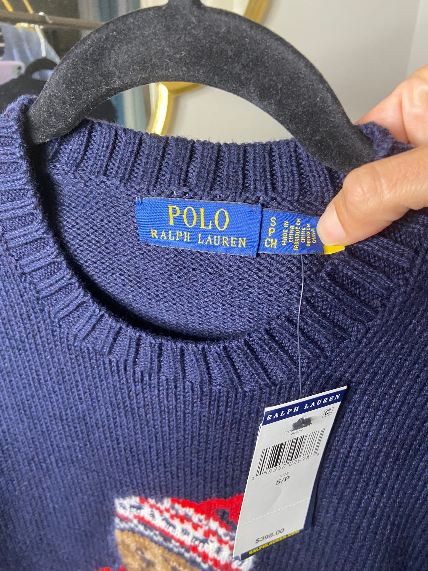 Polo Ralph Lauren Winter Bear Sweater size S MEN'S