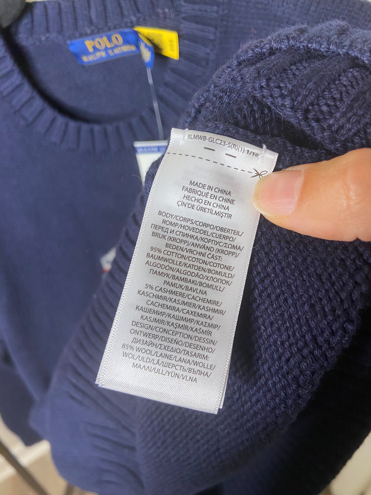 Polo Ralph Lauren Winter Bear Sweater size S MEN'S