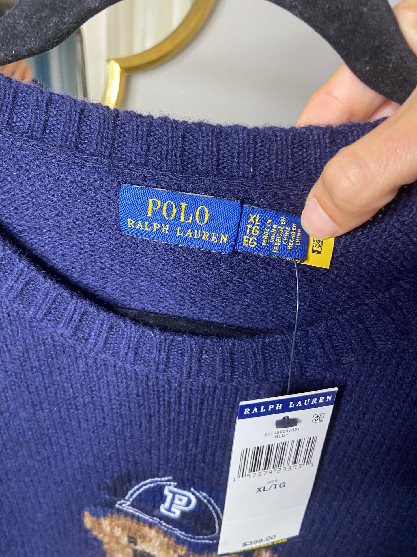 Polo Ralph Lauren Bear Sweater size XL