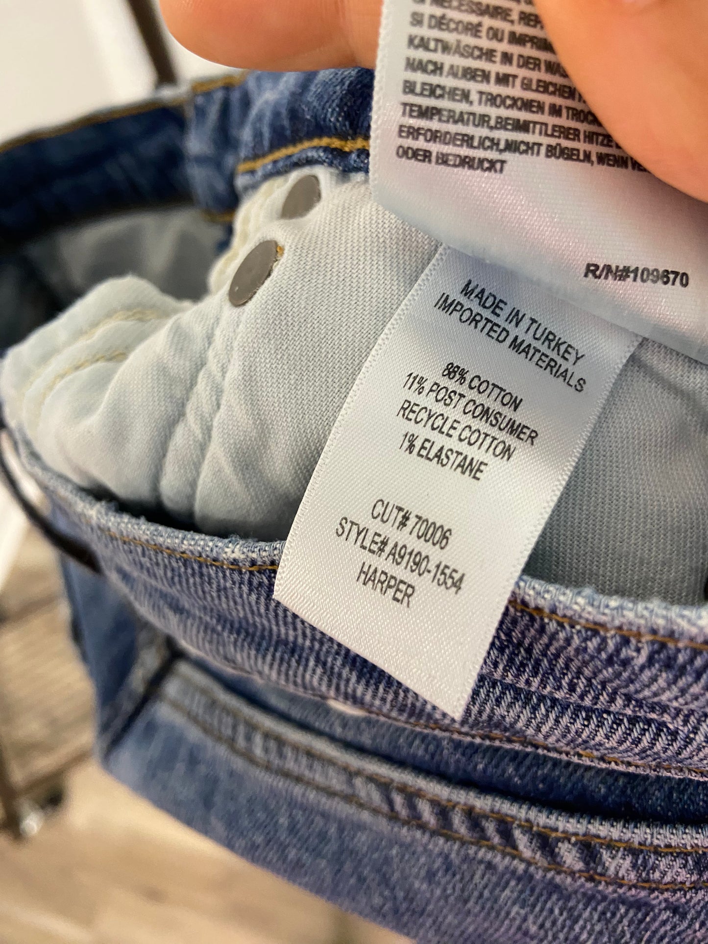 Agolde Harper Crop Straight Jeans size 26