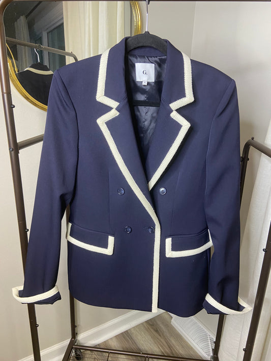 G. Label by Goop Krentzman Tipped Jacket Blazer size 6