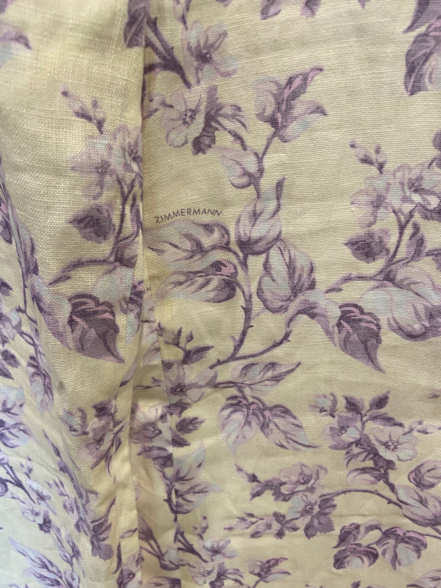 Zimmermann Halliday Floral Linen Peplum Top with Halliday Pants size 2 US 8