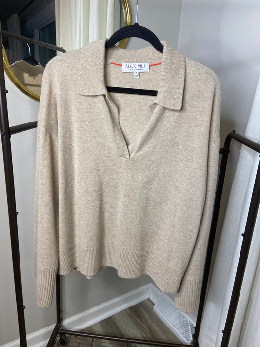 Alex Mill Isa Polo Cashmere Sweater size M