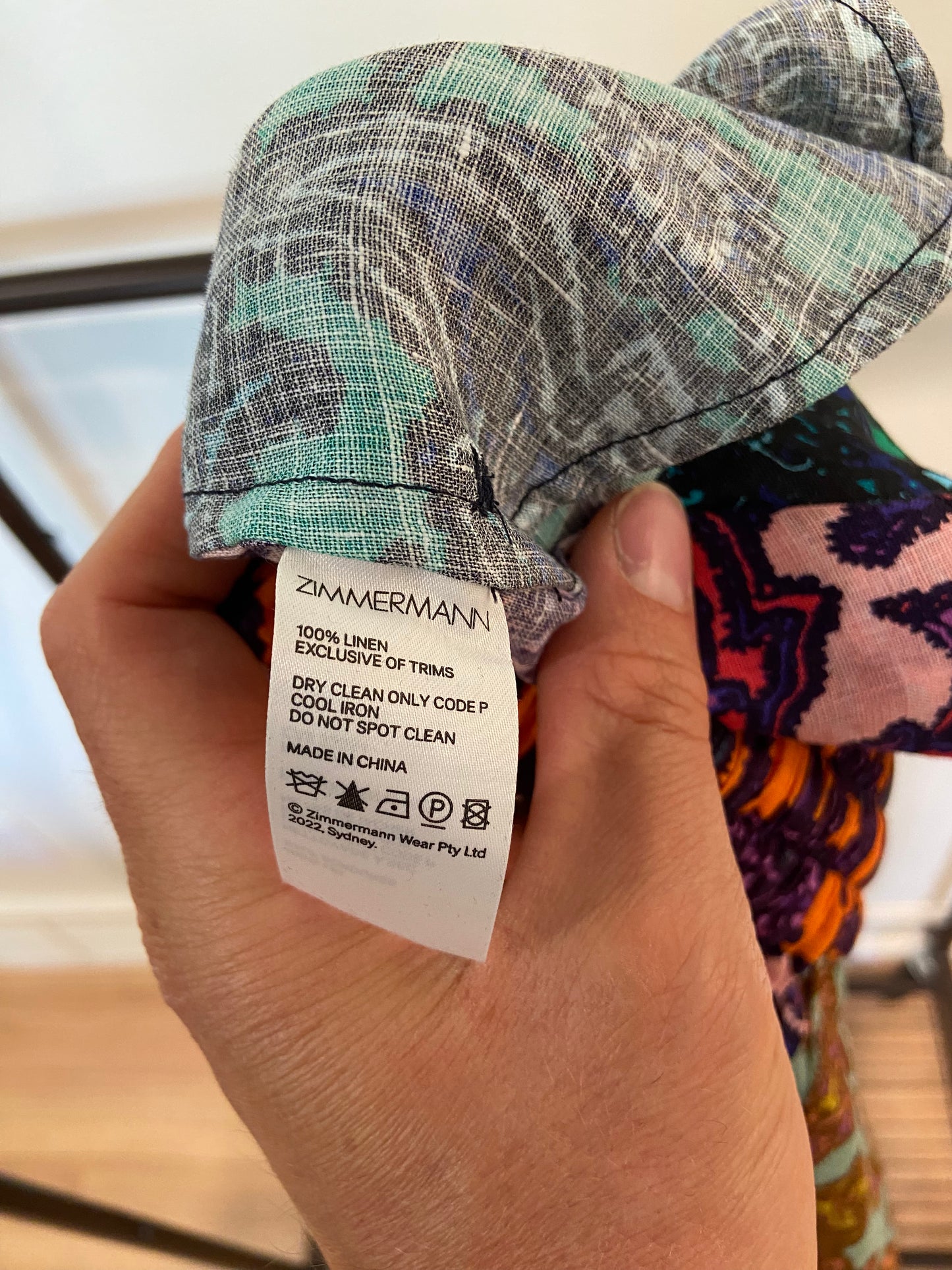 Zimmermann Tiggy Spliced Shirt with Tiggy Spliced Shorts size 0 US 4