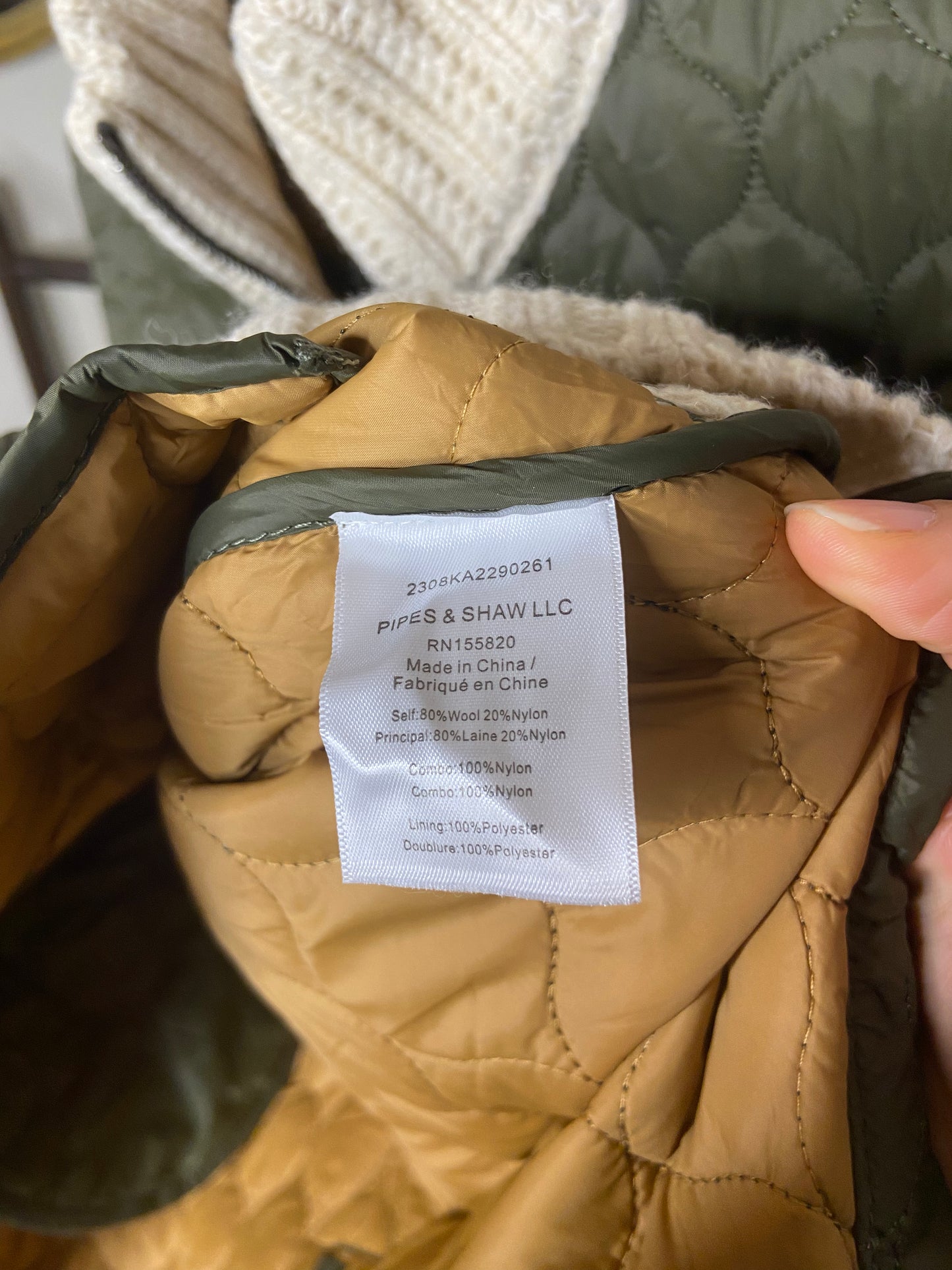 Veronica Beard Army and Oatmeal Patra Mixed Media Jacket size S