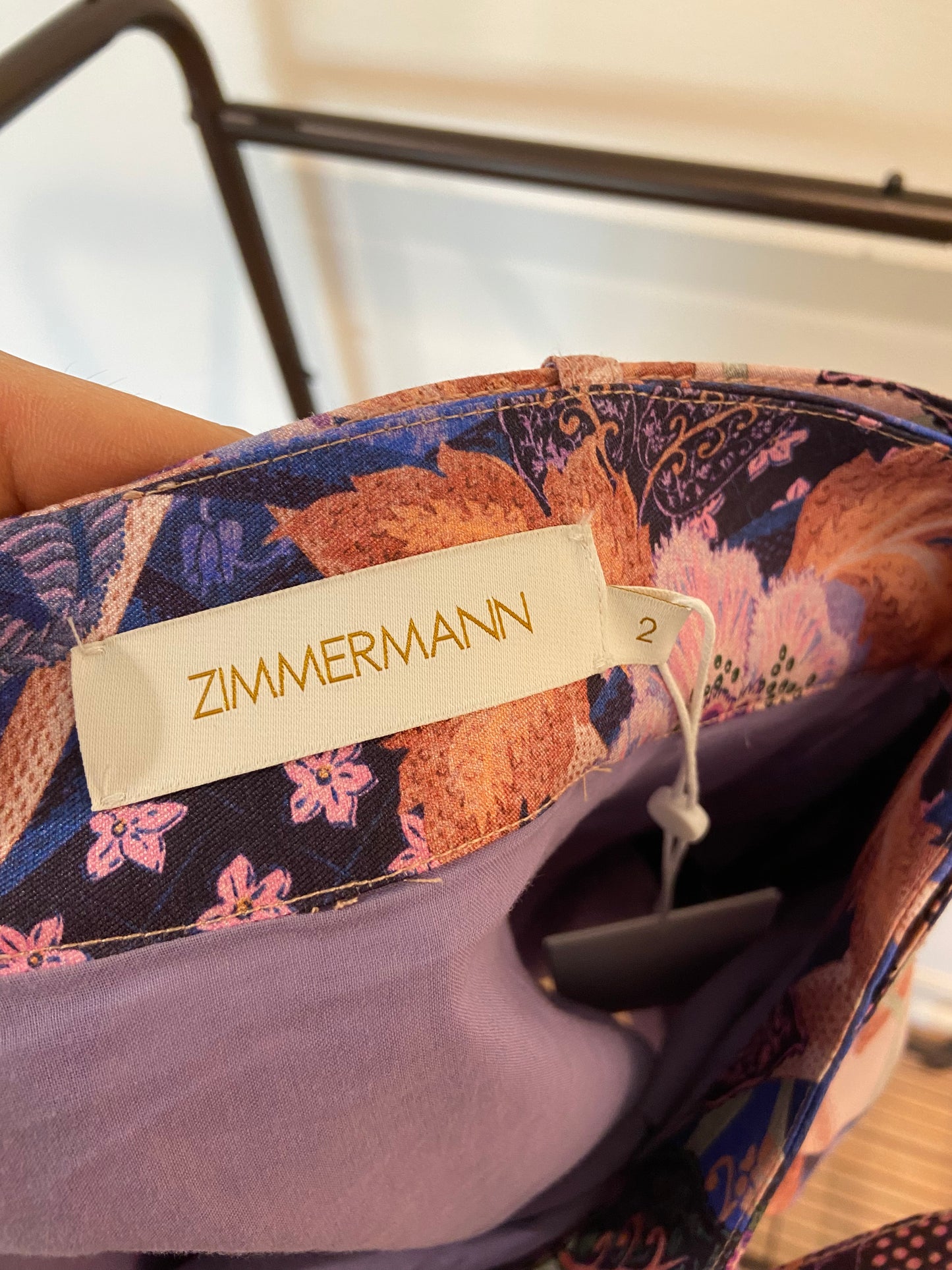 Zimmermann Celestial Tuck Short in Floral Paisley size 2 US 8