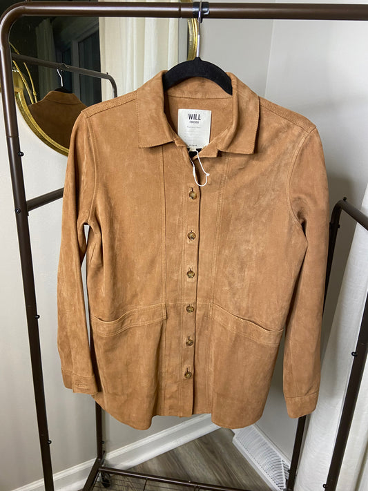 Sezane Camel Suede Will Jacket size XS
