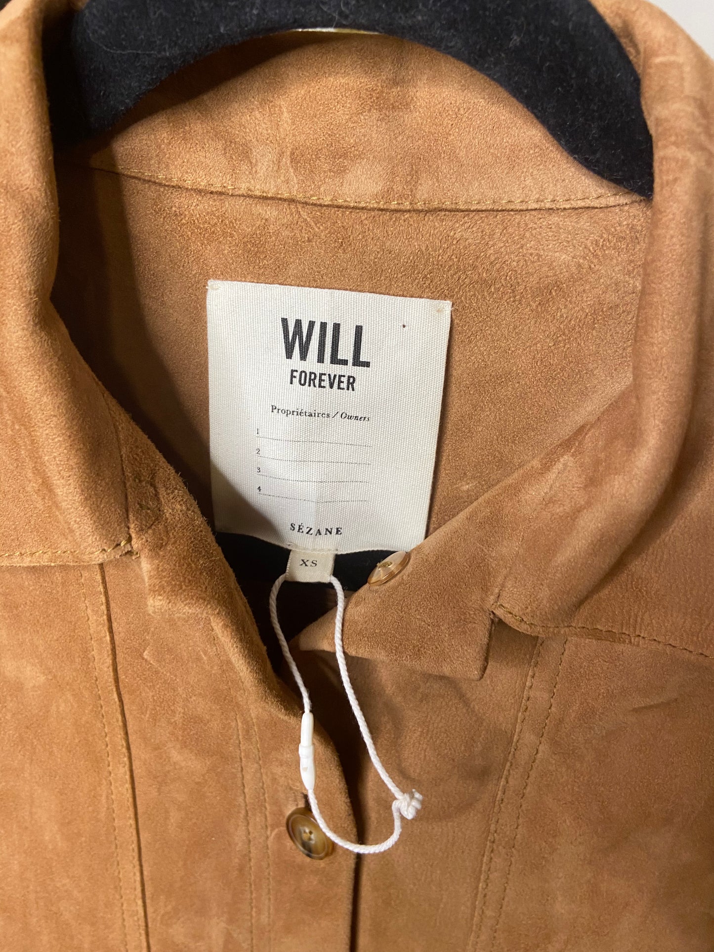 Sezane Camel Suede Will Jacket size XS
